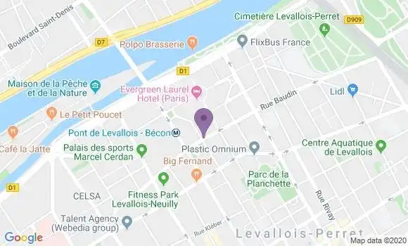 Localisation BNP Paribas Agence de Levallois Perret Front de Seine