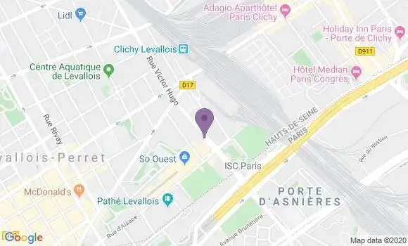 Localisation BNP Paribas Agence de Levallois Perret Gustave Eiffel