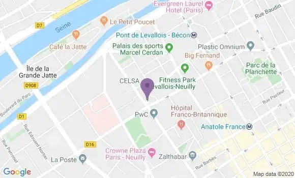 Localisation BNP Paribas Agence de Levallois Perret Place Libération