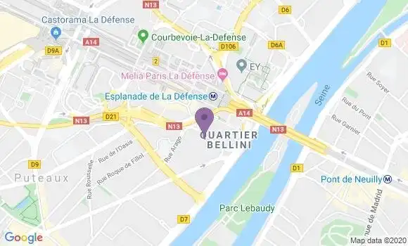 Localisation BNP Paribas Agence de Puteaux Bellini