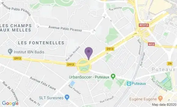 Localisation BNP Paribas Agence de Puteaux Président Wilson