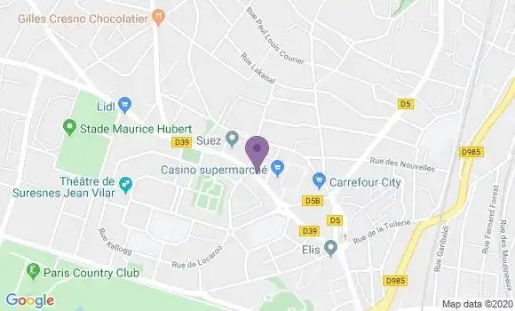 Localisation BNP Paribas Agence de Suresnes Jean Jaurès