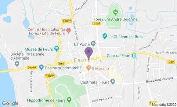 Localisation LCL Agence de Feurs