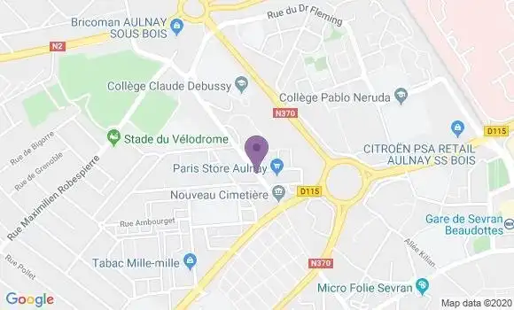 Localisation BNP Paribas Agence d