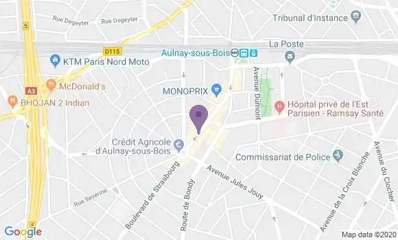 Localisation BNP Paribas Agence d