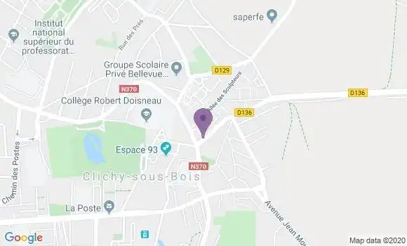 Localisation BNP Paribas Agence de Clichy sous Bois