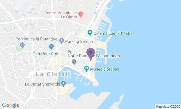 Localisation Société Générale Agence de La Ciotat