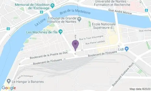 Localisation LCL Agence de Nantes République