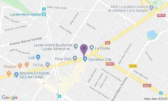 Localisation BNP Paribas Agence de Livry Gargan Chanzy