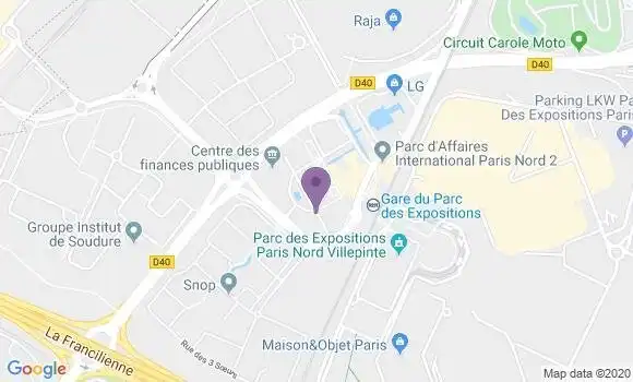 Localisation BNP Paribas Agence de Villepinte Roissy en France