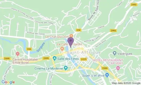 Localisation LCL Agence de Saint Affrique
