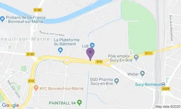 Localisation BNP Paribas Agence de Boissy Saint Léger