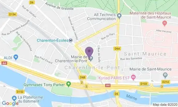 Localisation BNP Paribas Agence de Charenton le Pont