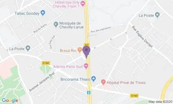 Localisation BNP Paribas Agence de Chevilly Larue