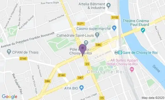 Localisation BNP Paribas Agence de Choisy le Roi