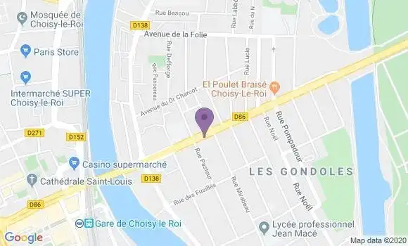 Localisation BNP Paribas Agence de Choisy le Roi les Gondoles
