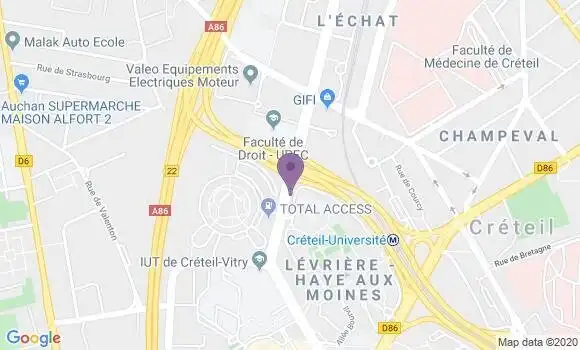 Localisation BNP Paribas Agence de Creteil Echat