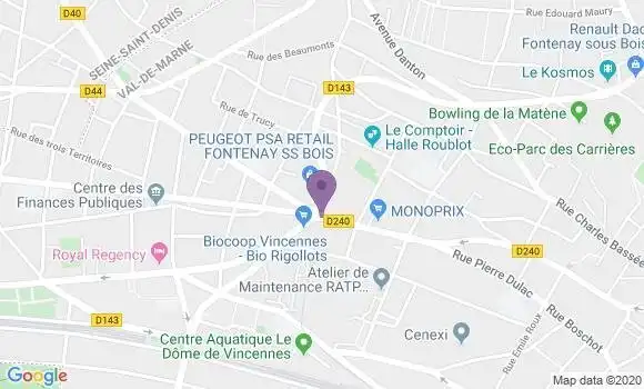 Localisation BNP Paribas Agence de Fontenay sous BoisPyramide
