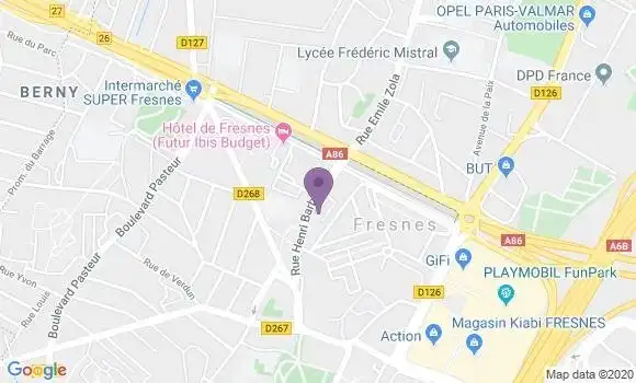 Localisation BNP Paribas Agence de Fresnes