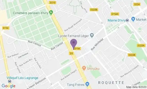 Localisation BNP Paribas Agence d