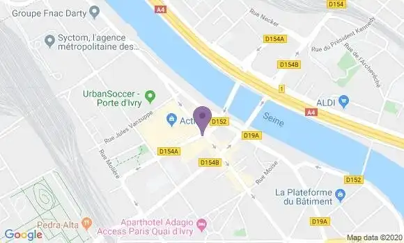 Localisation BNP Paribas Agence d