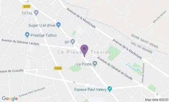 Localisation BNP Paribas Agence de Le Plessis Trévise