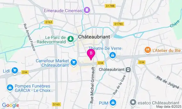 Localisation LCL Agence de Châteaubriant