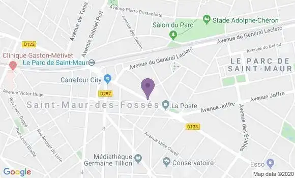 Localisation BNP Paribas Agence de Saint Maur des Fossés Mairie