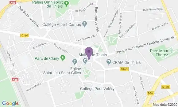 Localisation BNP Paribas Agence de Thiais