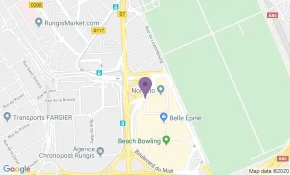Localisation BNP Paribas Agence de Thiais Belle Epine