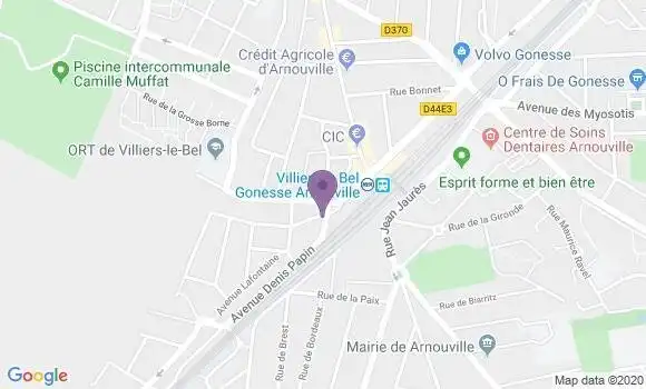 Localisation BNP Paribas Agence d