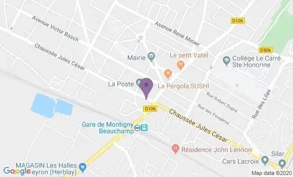 Localisation BNP Paribas Agence de Beauchamp