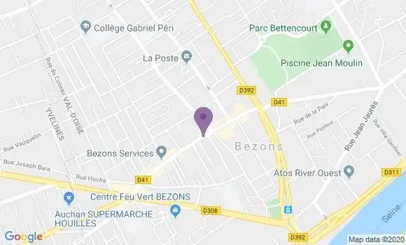Localisation BNP Paribas Agence de Bezons