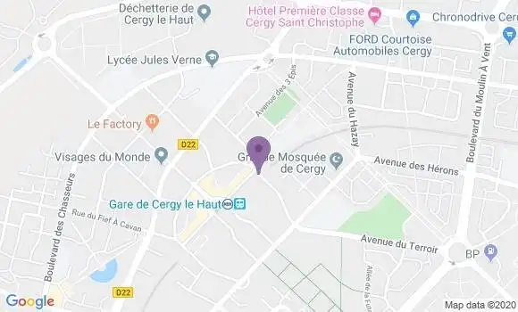 Localisation BNP Paribas Agence de Cergy Saint Christophe Cergy le Haut