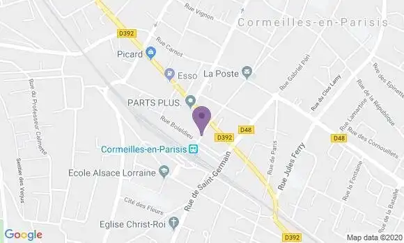 Localisation BNP Paribas Agence de Cormeilles en Parisis