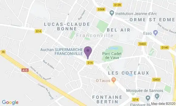 Localisation BNP Paribas Agence de Franconville