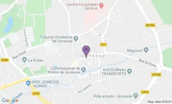 Localisation BNP Paribas Agence de Gonesse