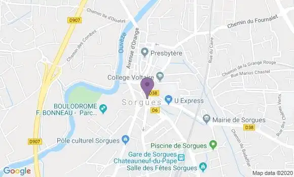 Localisation LCL Agence de Sorgues