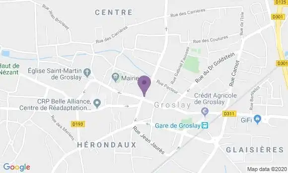 Localisation BNP Paribas Agence de Groslay