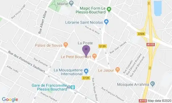 Localisation BNP Paribas Agence de Le Plessis Bouchard