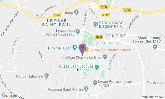 Localisation BNP Paribas Agence de Montmorency