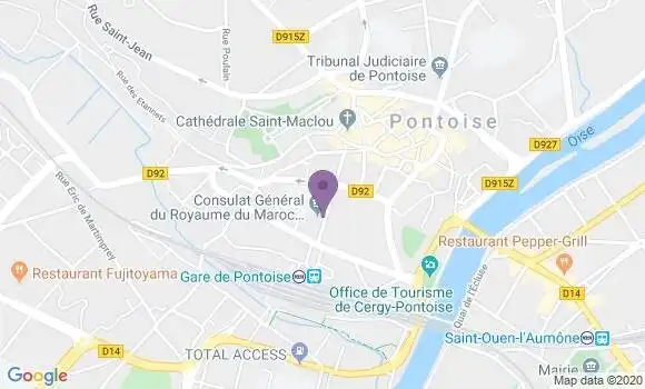 Localisation BNP Paribas Agence de Pontoise
