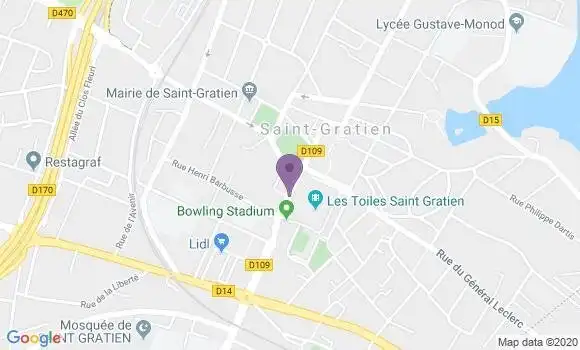 Localisation BNP Paribas Agence de Saint Gratien