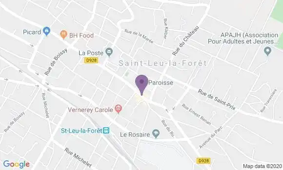 Localisation BNP Paribas Agence de Saint Leu la Forêt