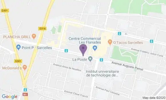 Localisation BNP Paribas Agence de Sarcelles les Flanades