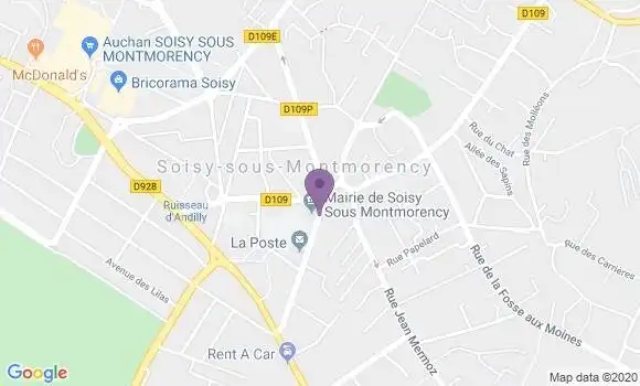 Localisation BNP Paribas Agence de Soisy sous Montmorency