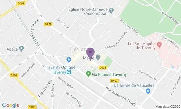 Localisation BNP Paribas Agence de Taverny