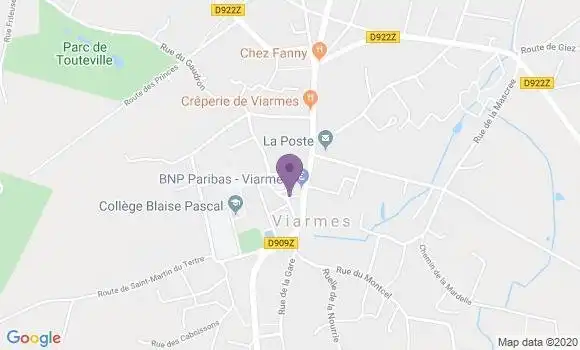 Localisation BNP Paribas Agence de Viarmes