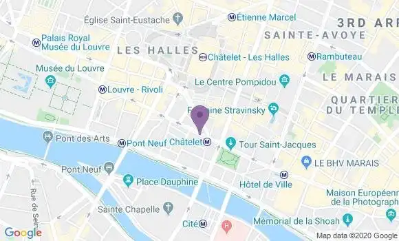 Localisation BNP Paribas Agence de Paris Chatelet