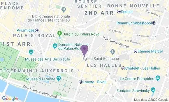 Localisation BNP Paribas Agence de Paris Louvre